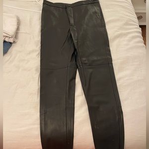 Zara black leather pants